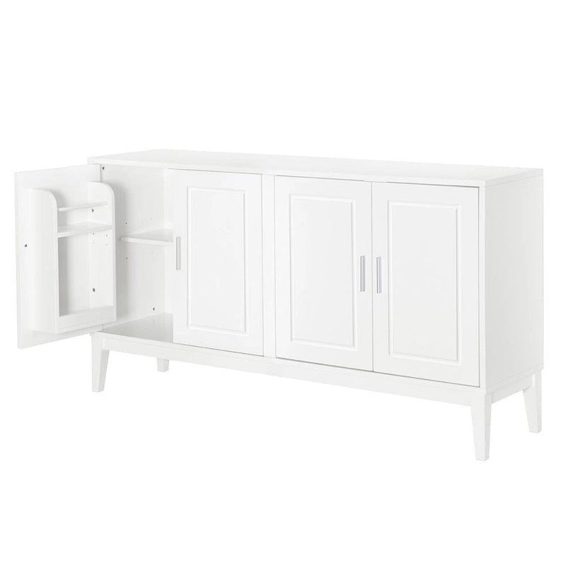 4-Door Sideboard Storage Cabinet with Door Shelf for Living Room, Two Large Cabinets with Adjustable Shelf