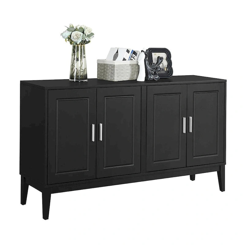 4-Door Sideboard Storage Cabinet with Door Shelf for Living Room, Two Large Cabinets with Adjustable Shelf