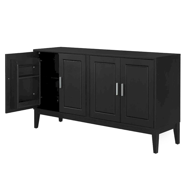 4-Door Sideboard Storage Cabinet with Door Shelf for Living Room, Two Large Cabinets with Adjustable Shelf