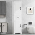Tall Freestanding Bathroom Storage Cabinet with Two Doors and Adjustable Shelves