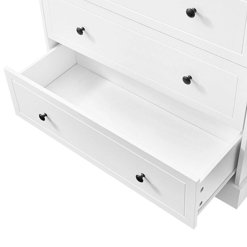 Freestanding Bathroom Cabinet with Doors & 3 Large Drawers, Adjustable Shelves