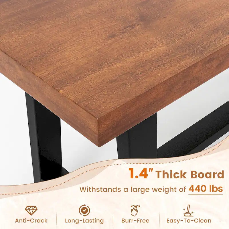 60-Inch Dining Bench for 3 People, Entryway Shoe Bench