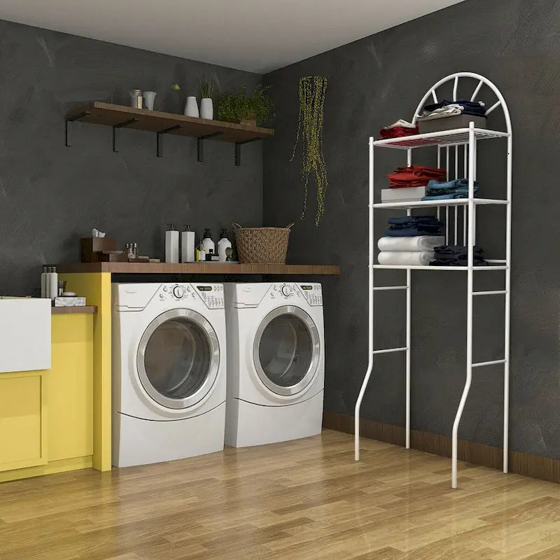 3-Shelf Over-the-Toilet Bathroom Space Saver with Towel Storage