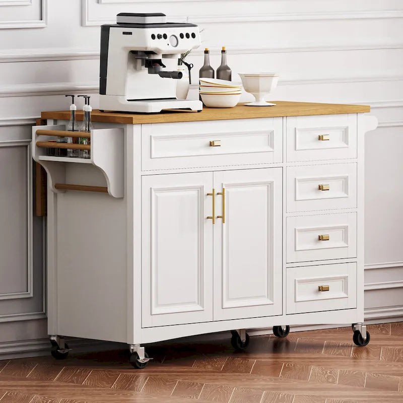 52 Kitchen Island With Drop Leaf(no include stool)