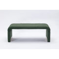 Boucle Fabric Loveseat Bench with Gold Metal Legs