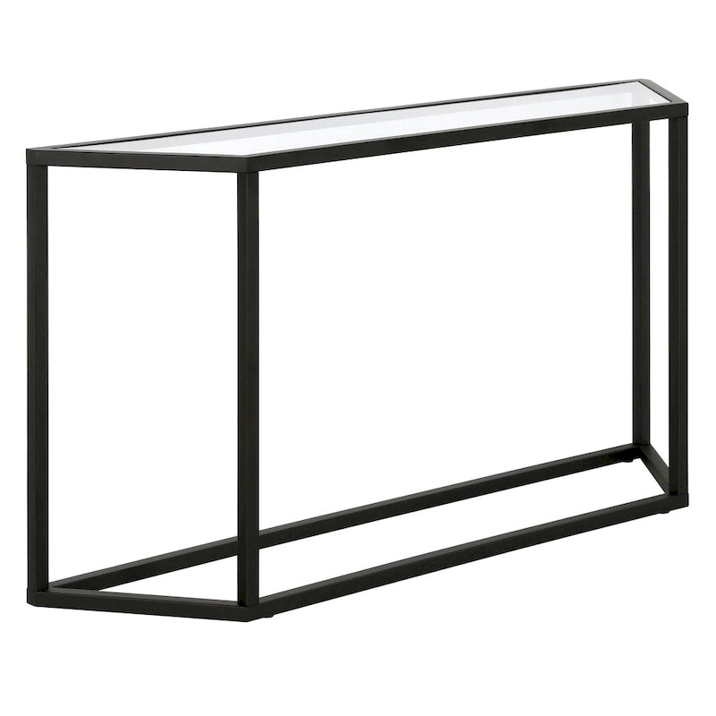 55-Inch Modern Console Table with Glass Top