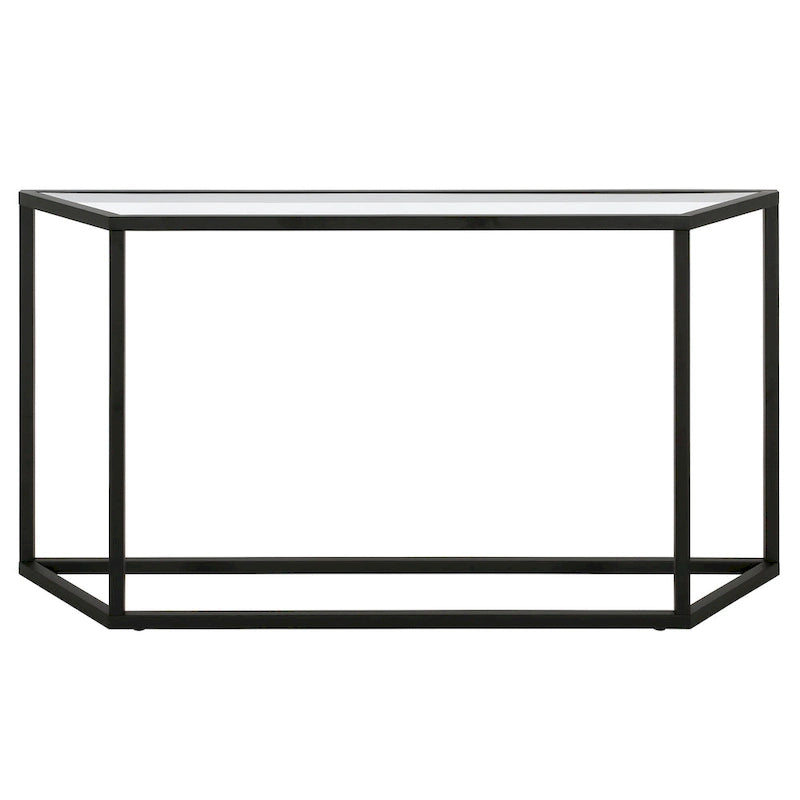 55-Inch Modern Console Table with Glass Top