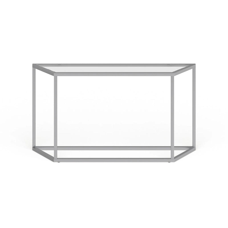 55-Inch Modern Console Table with Glass Top