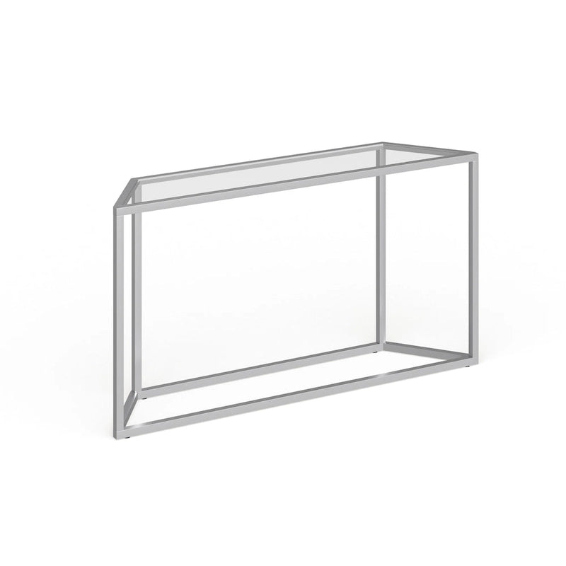 55-Inch Modern Console Table with Glass Top