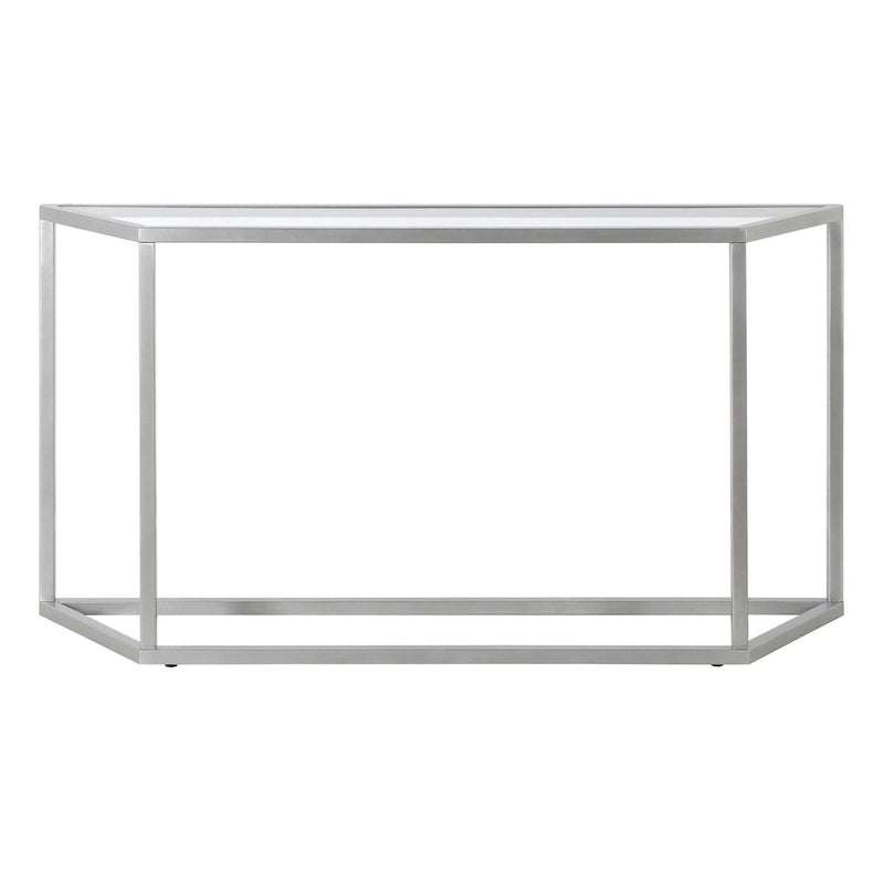 55-Inch Modern Console Table with Glass Top