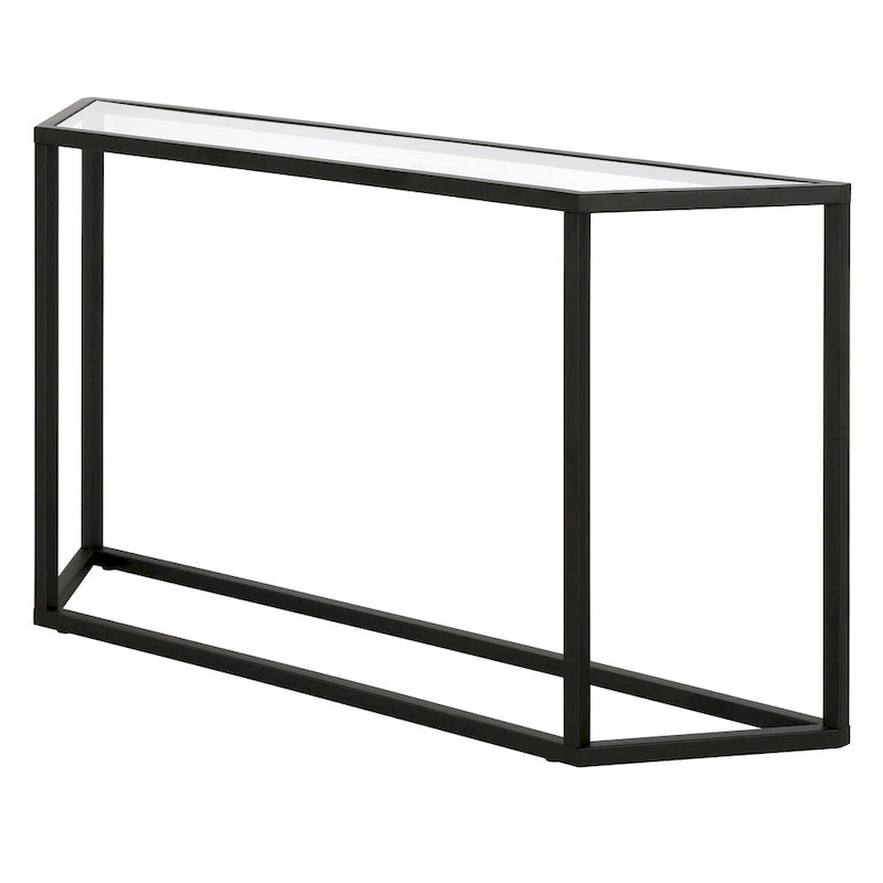 55-Inch Modern Console Table with Glass Top