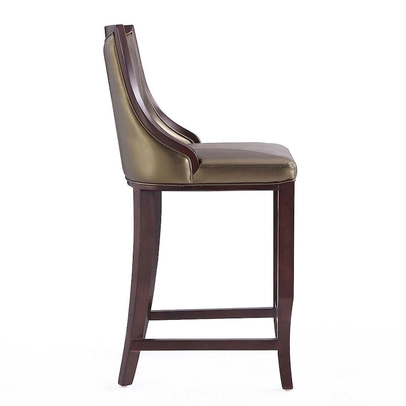 41 in. Walnut Beech Wood Bar Stool (Set of 3)