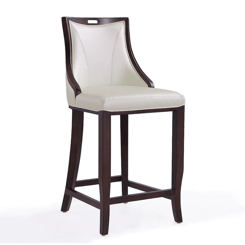 41 in. Walnut Beech Wood Bar Stool (Set of 3)