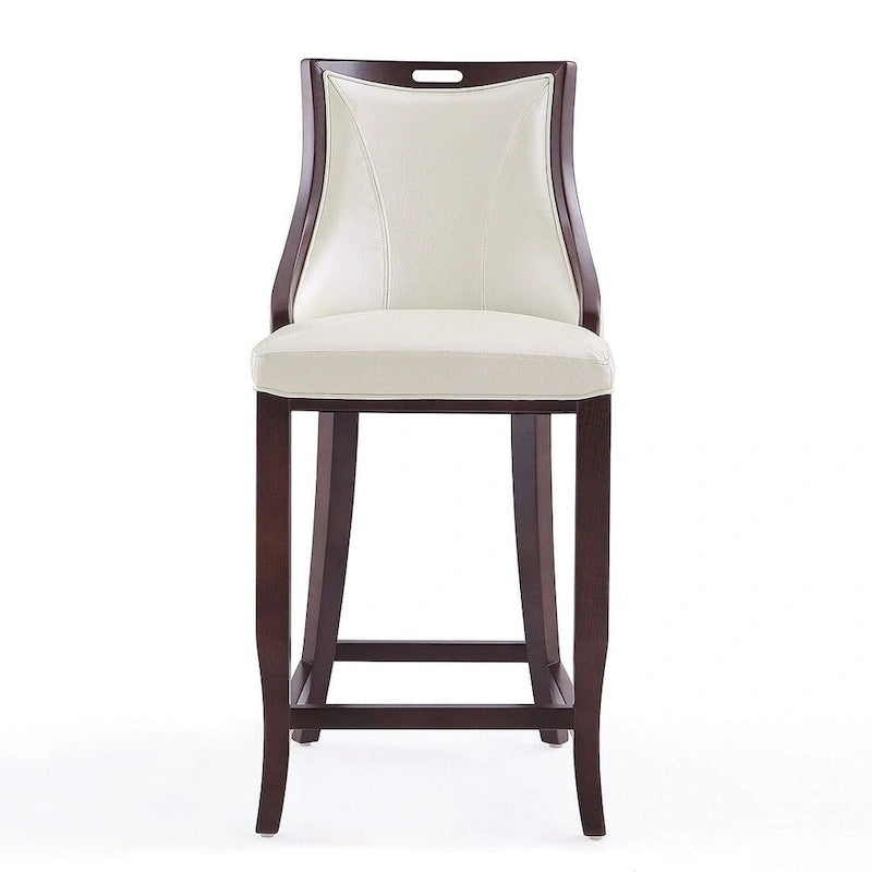 41 in. Walnut Beech Wood Bar Stool (Set of 3)