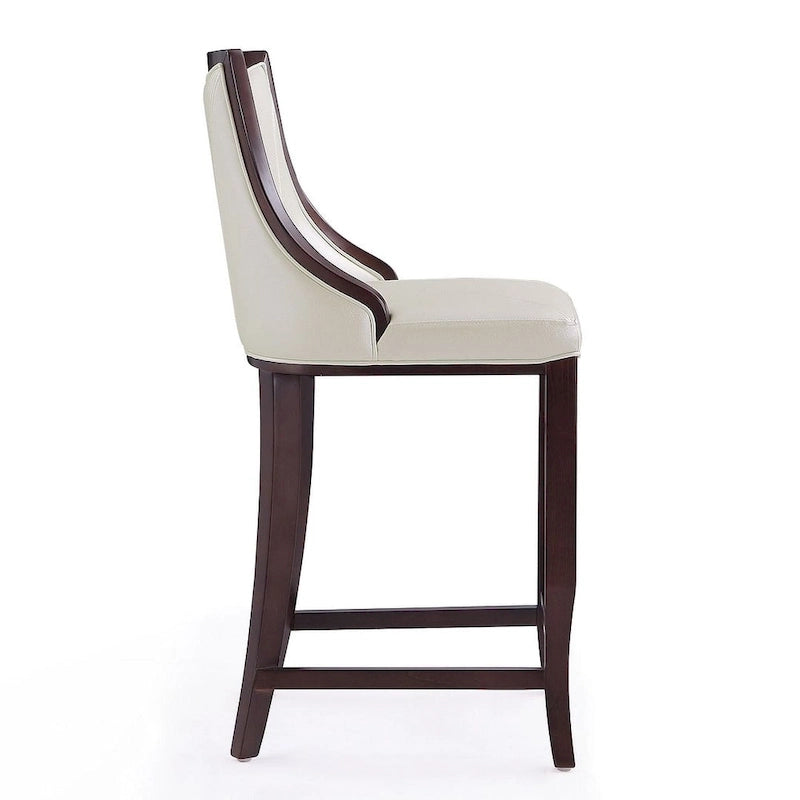 41 in. Walnut Beech Wood Bar Stool (Set of 3)
