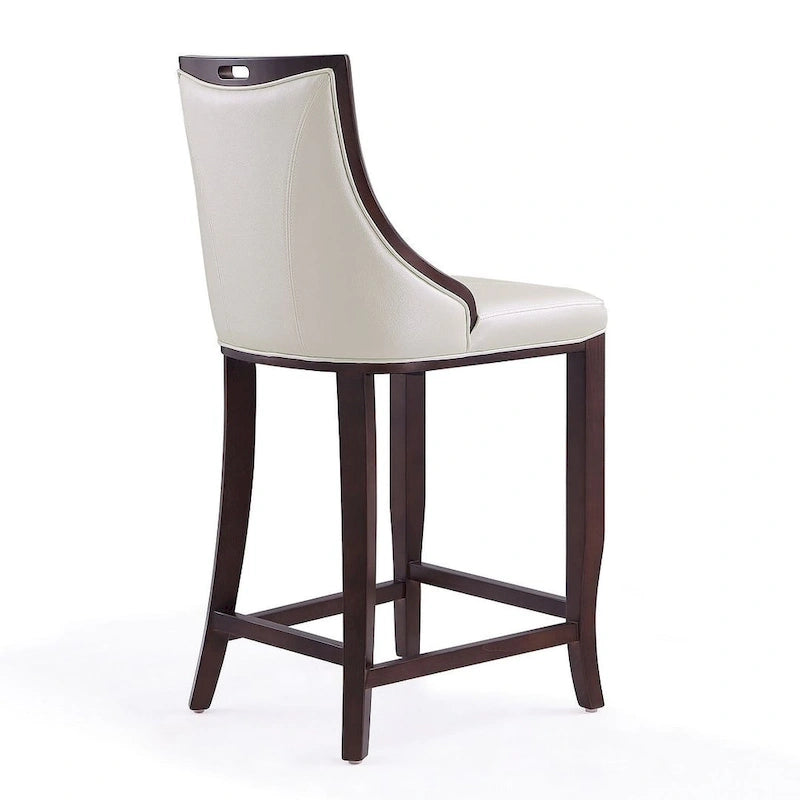 41 in. Walnut Beech Wood Bar Stool (Set of 3)
