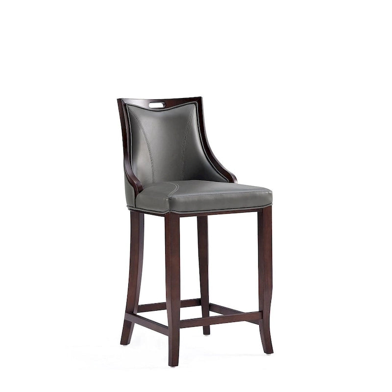 41 in. Walnut Beech Wood Bar Stool (Set of 3)