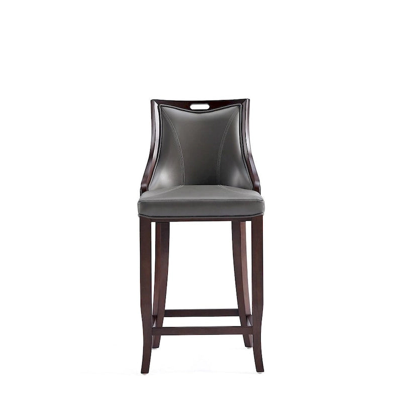 41 in. Walnut Beech Wood Bar Stool (Set of 3)