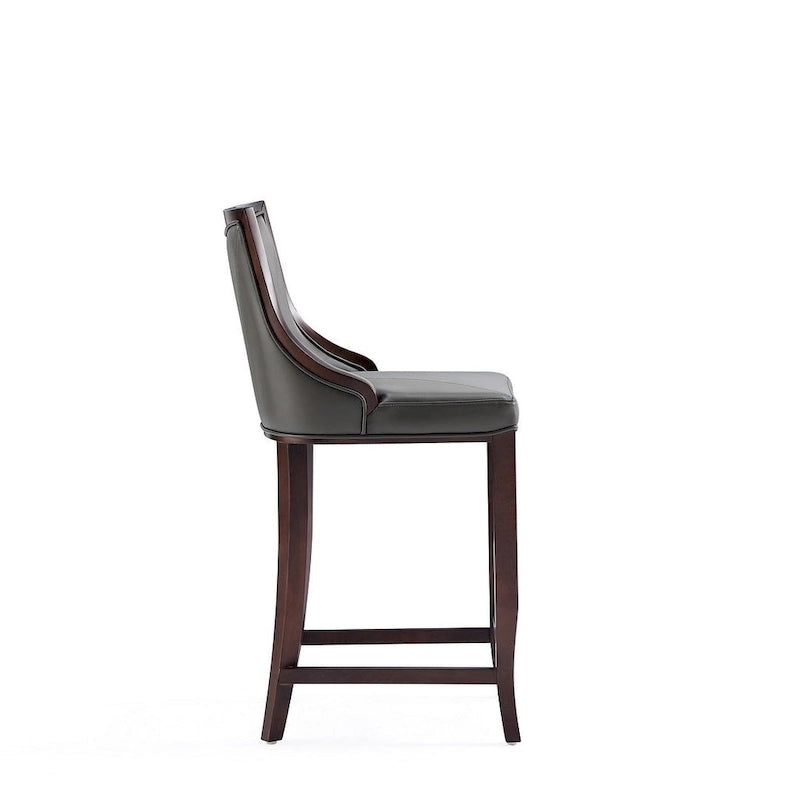 41 in. Walnut Beech Wood Bar Stool (Set of 3)