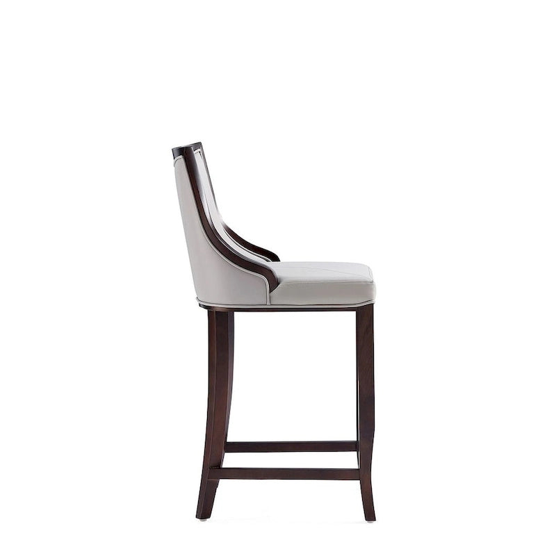 41 in. Walnut Beech Wood Bar Stool (Set of 3)