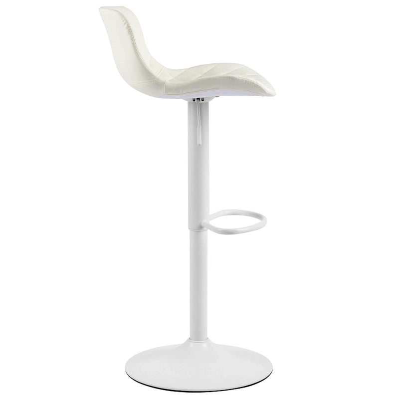 Faux Leather Adjustable Barstools Upholstered Counter Bar Pub Height Stools