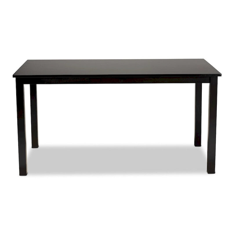Modern Espresso Finished Wood Rectangular Dining Table