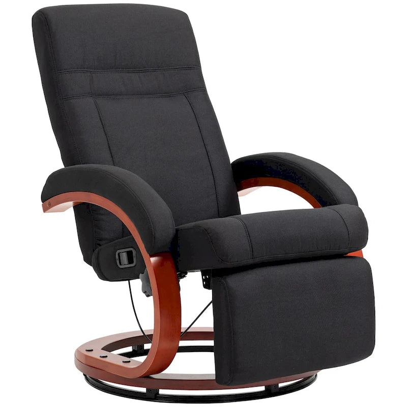 Manual Recliner Chair for Adults, Adjustable Swivel Recliner with Footrest