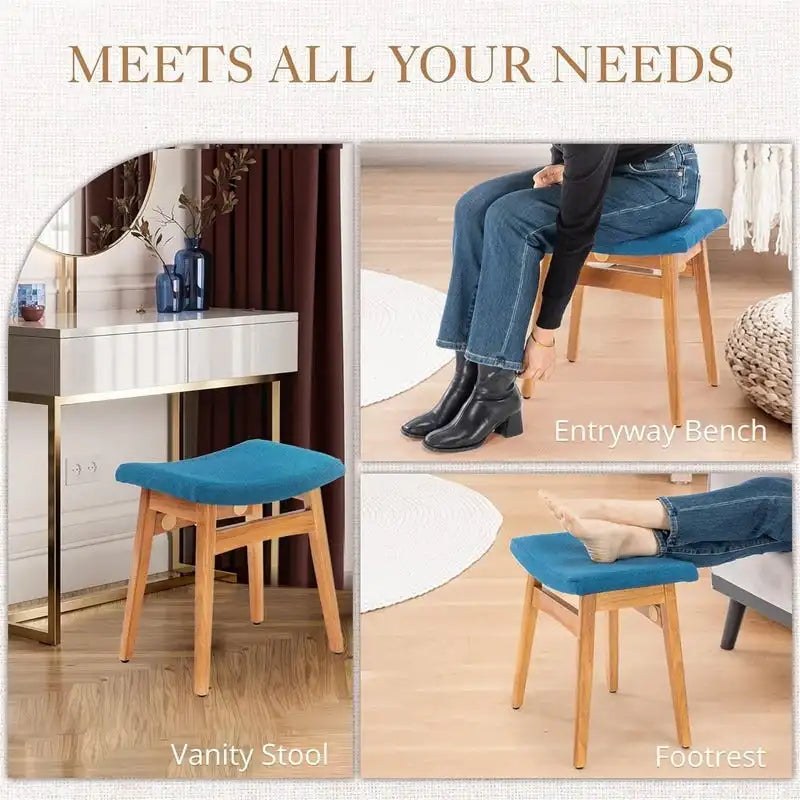Saddle Cushion Vanity Stool