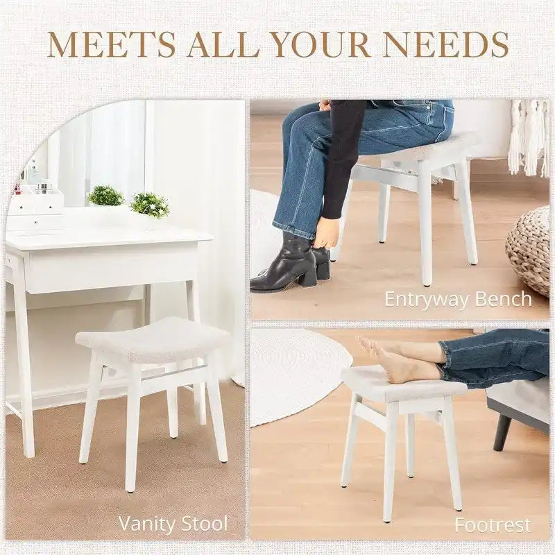 Saddle Cushion Vanity Stool