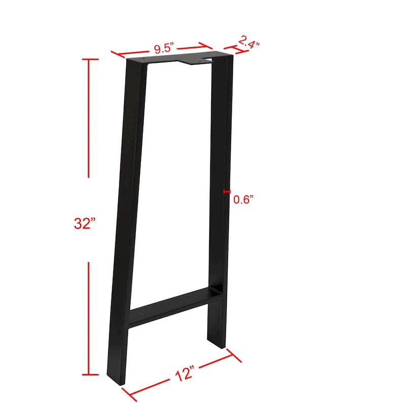 H Type Square Tube Heavy Duty Table Legs 16 Height Legs for Furniture