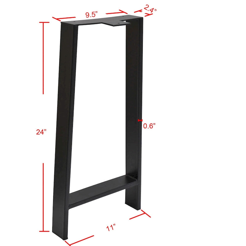 H Type Square Tube Heavy Duty Table Legs 16 Height Legs for Furniture