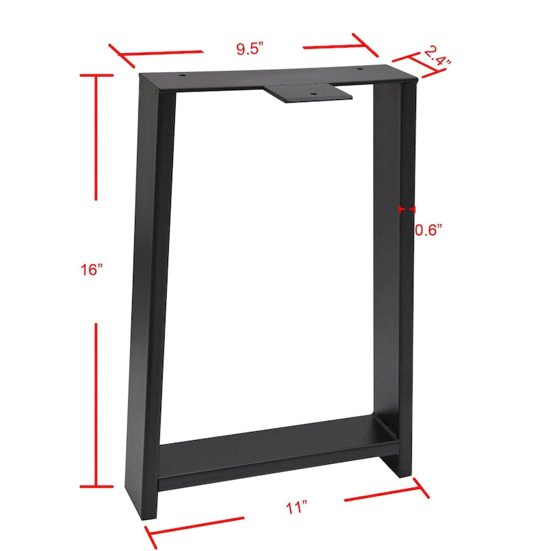 H Type Square Tube Heavy Duty Table Legs 16 Height Legs for Furniture