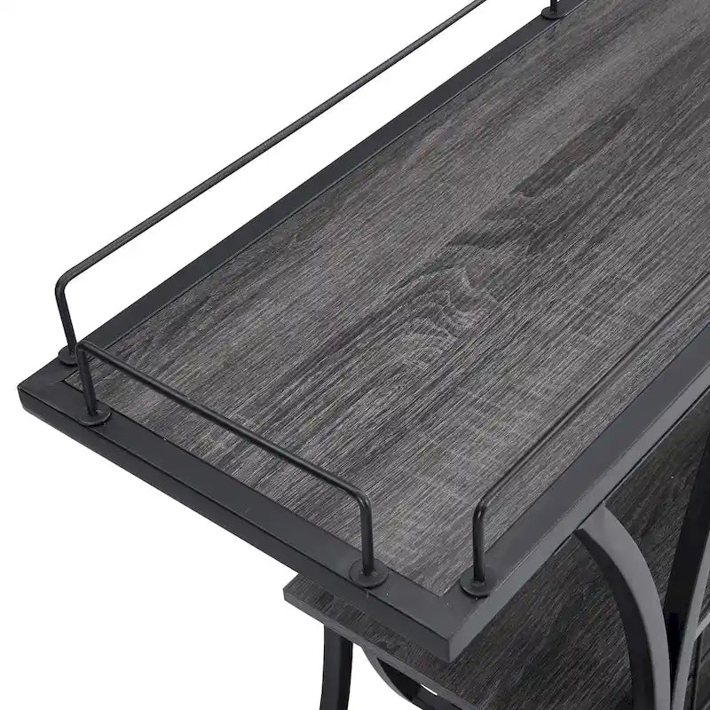 Industrial Bar Cart with Wheels