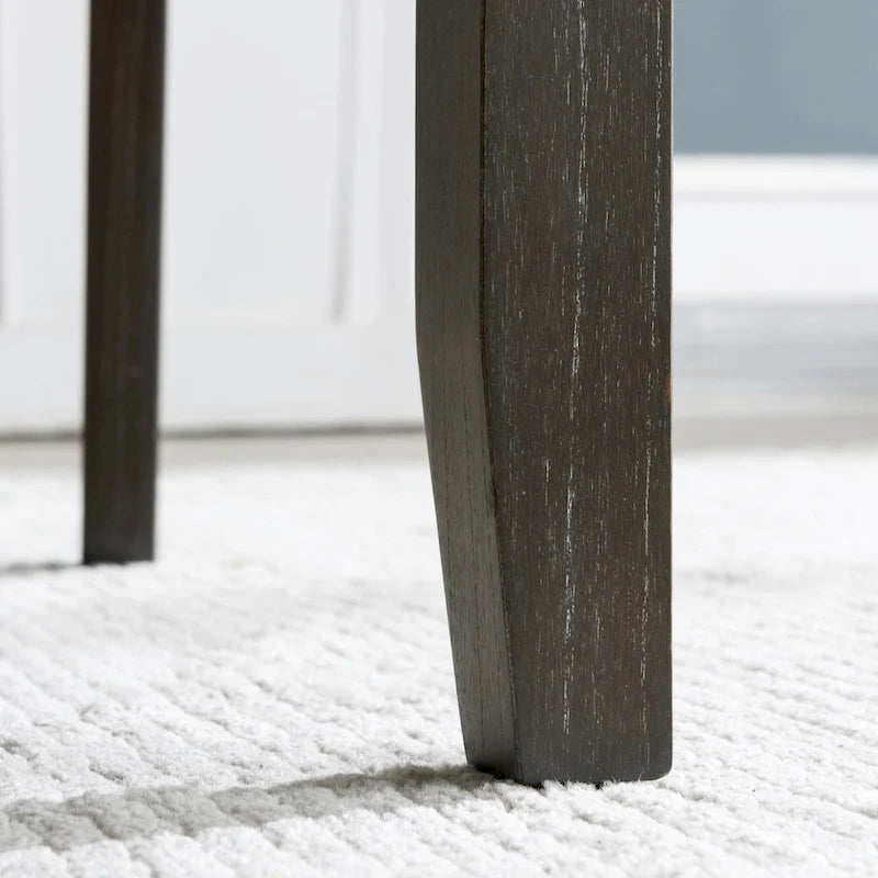 Upholstered Back Dining Chair with Wood Base, Set of 2