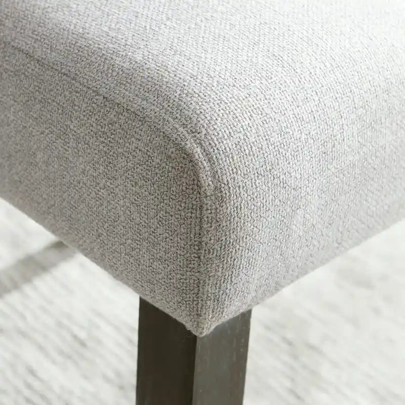 Upholstered Back Dining Chair with Wood Base, Set of 2