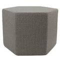 Solid Gray Hexagon Pouf Floor Pillow