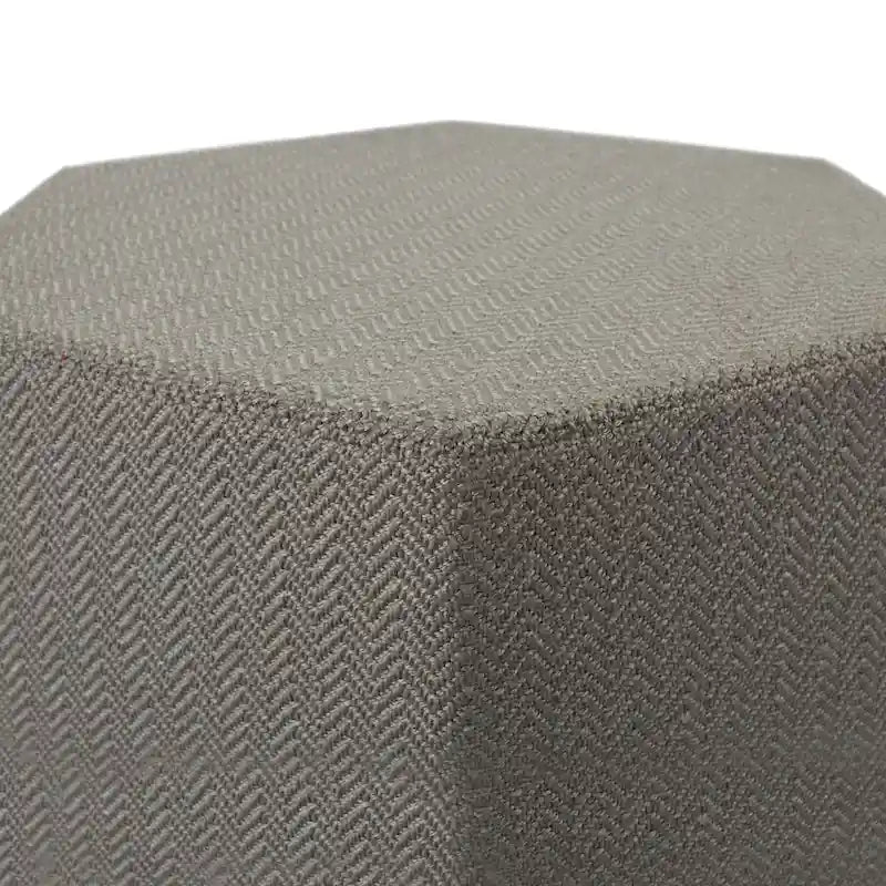 Solid Gray Hexagon Pouf Floor Pillow