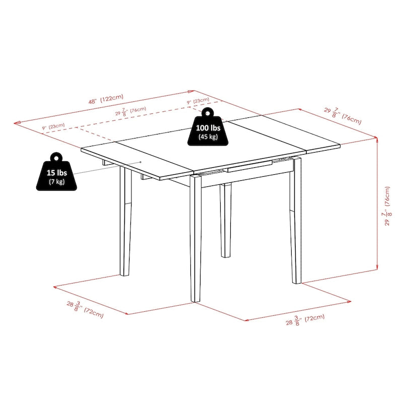 5-Pc Extendable Table with Ladder-back Chairs, Walnut