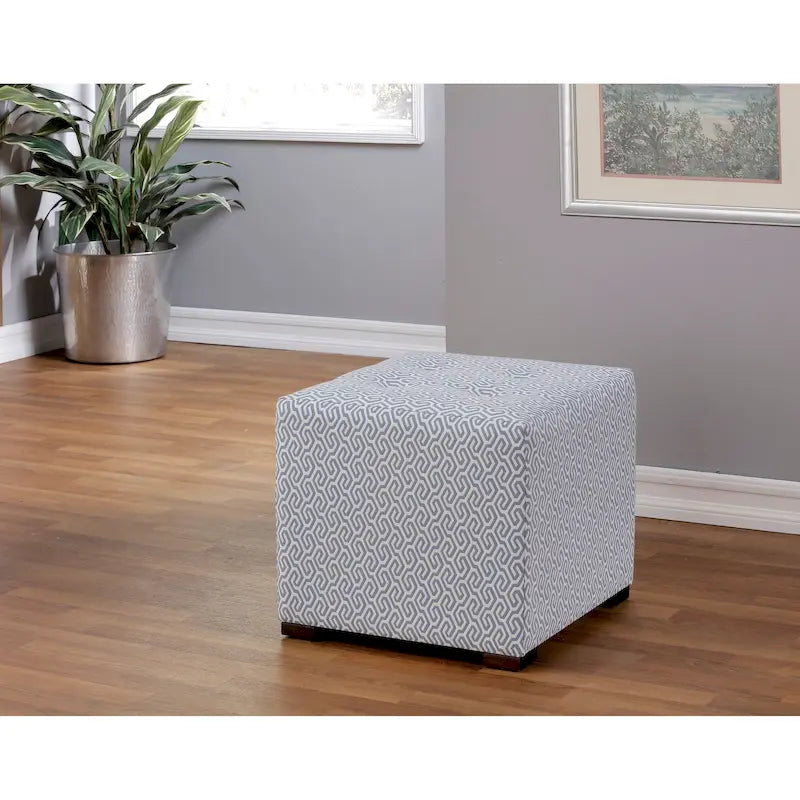Traditional Square Button Tufted Ottoman
