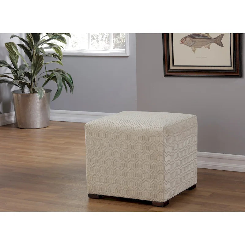 Pouf ottoman capitonné carré traditionnel