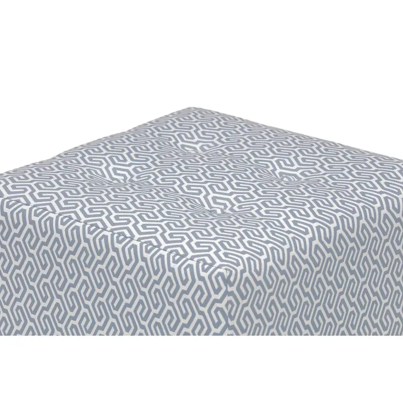 Traditional Square Button Tufted Ottoman