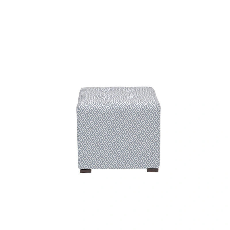 Traditional Square Button Tufted Ottoman