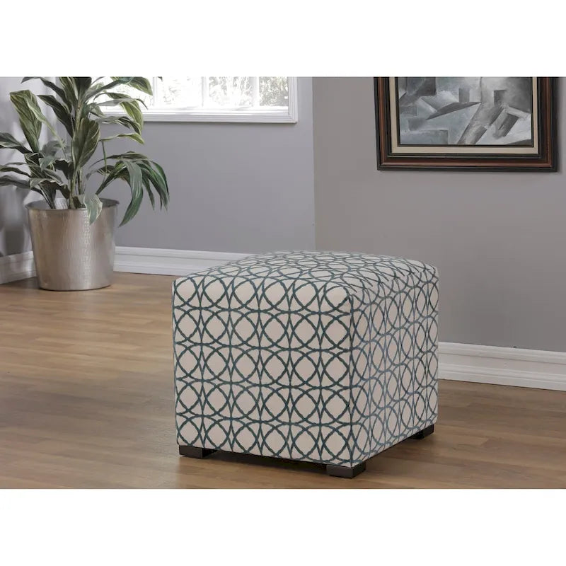Traditional Square Button Tufted Ottoman