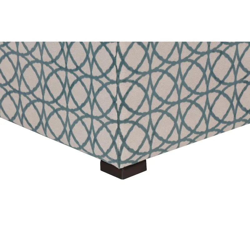Traditional Square Button Tufted Ottoman