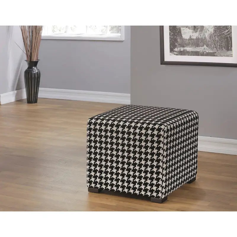 Traditional Square Button Tufted Ottoman