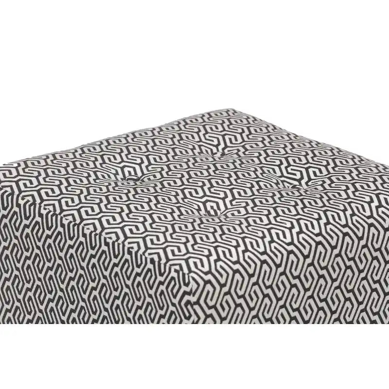 Traditional Square Button Tufted Ottoman