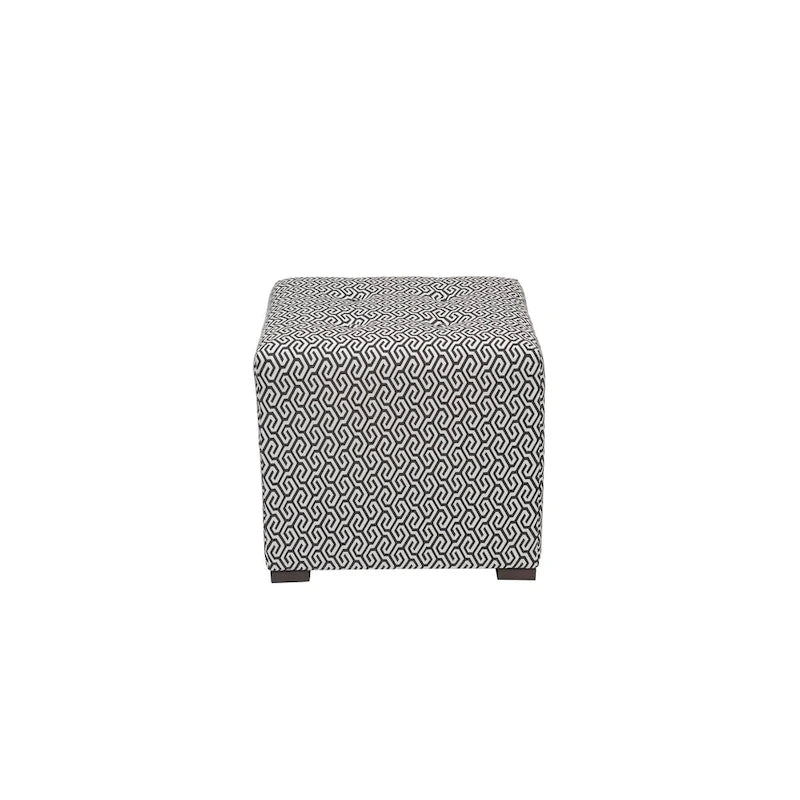 Traditional Square Button Tufted Ottoman