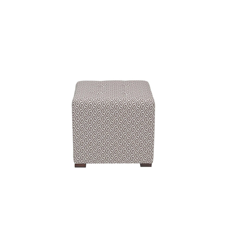 Traditional Square Button Tufted Ottoman