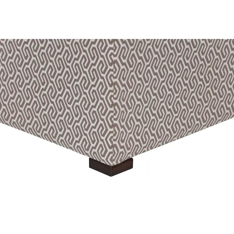 Traditional Square Button Tufted Ottoman
