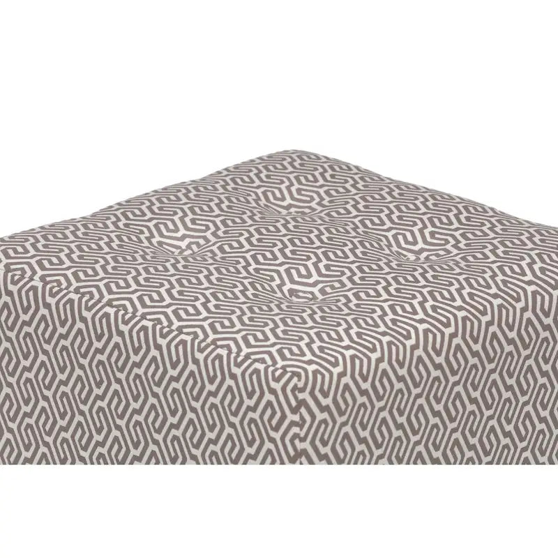 Traditional Square Button Tufted Ottoman